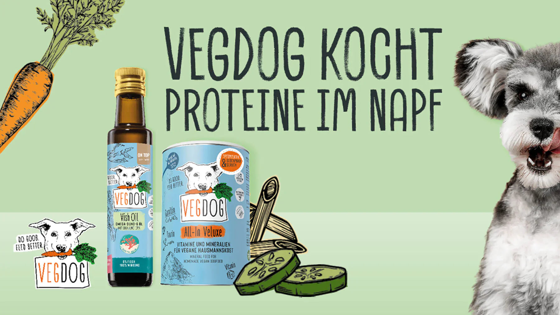 VEGDOG KOCHT PROTEINE IM NAPF