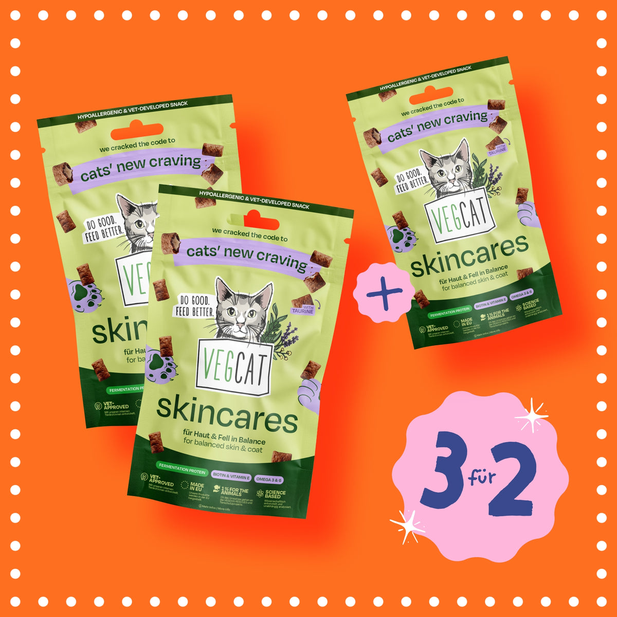 VEGCAT Skincares 3 für 2